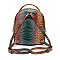 Tie-dyed Crocodile Skin Backpack