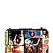 Magazine Print Multi-Compartment Wallet with Chain Strap OA041-LP