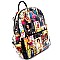 Magazine Print Patent Fashion Backpack OA2698-LP