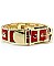 Color Enamel Belt Look Stretch Bracelet