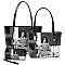 CH-OB2669D 3-in-1 Twin Tote Wallet SET,Michelle Obama