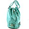 Lavish Belt Style Multi Pocket Tall Hobo Bag with Matching Wallet