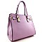 Hardware Metal Accent Saffiano Classy Satchel