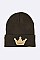 Trendy Sequin Crown Iconic Patch Beanie LA-MKH3514A