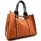 Turn-Lock Studded Leather Like Bag In Bag Tote