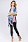 MULTI-COLORED FEATHER OBLONG SCARF