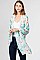 WATER-COLORED FLOWER OBLONG SCARF