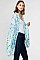 WATER-COLORED FLOWER OBLONG SCARF