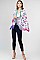 LUSH FLORAL TRI-COLORED FRAME SCARF