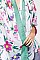LUSH FLORAL TRI-COLORED FRAME SCARF