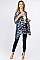 2TONE LEOPARD CHIFFON OBLONG SCARF