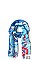 MULTI-COLORED FLORAL OBLONG SCARF