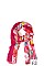 MULTI-COLORED FLORAL OBLONG SCARF