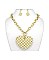 HEART PEARL BEAD NECKLACE SET - CELEBRITY STYLE