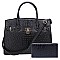Ostrich Croc Padlock 2-in-1 Satchel