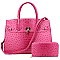 Ostrich Croc Padlock 2-in-1 Satchel