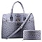 Ostrich Croc Padlock 2-in-1 Satchel