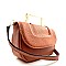 Metal Handle Fashion Flap Top Cross Body