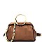 OS6392-LP Ring Handle Frame-top Small Satchel Cross Body