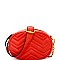 OS6850-LP Antique-gold Quilted Round 2 Way Fanny Pack Cross Body