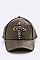 Crystal Cross Embellished Patch Faux Leather Cap LA-EMH0928C