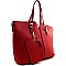 V-Shape Metal Accent Shopping Quality Tote