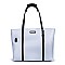 SOLID SHOPPER BAG WITH USB PORT