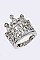 Cubic Zirconia Crown Ring LACW1803