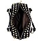 Obama Magazine Print Dome Stoned Satchel with Wallet 2 in 1 Set LU-PA0037