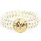 Semi Beads Sand Dollar Elastic Bracelet MH-PB0332