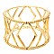 PB0727-LP Chevron Open-cut Metal Elastic Bracelet