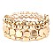 PB0821-LP Layered Metal Bead Elastic Bracelet