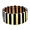 Fashionable Color-coated Pinstripe Elastic Bracelet MH-PB0905