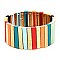 Fashionable Color-coated Pinstripe Elastic Bracelet MH-PB0905
