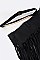 Leather Fringe Skirt Belt LAPB6410