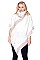 Glitter Accent Fringe Poncho FM-PC045