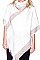 Glitter Accent Fringe Poncho FM-PC045