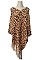 Pack of 12 Fashionable Leopard Print Poncho