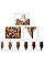 Pack of 12 Fashionable Leopard Print Poncho