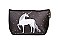 White Unicorn on Black Pouch