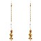 PE1365-LP  Metal Nugget Fish Hook Drop EARRING