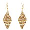 PE1415-LP Metal Nugget Handmade Diamond Shape Earring