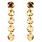 PE1880-LP Hammered Linked Round Metal Drop Earring