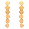 PE1882-LP Textured Matte Metal Linked Round Long Post Earring