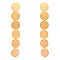 PE1882-LP Textured Matte Metal Linked Round Long Post Earring