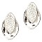 PE1922-LP Textured Layered Metal Geometric Post Earring