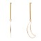 Oversized Metal Moon Post Dangle Earring PE1939-L