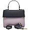 TRENDY Colorblock Top Handle Satchel