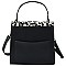 Fashion Flap Crossbody Satchel with Ring Tassel Accent