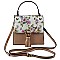 Fashion Flap Crossbody Satchel with Ring Tassel Accent